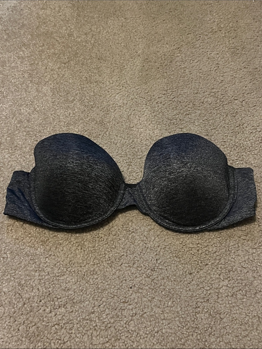 Victoria's Secret Strapless Molded Bra - Charcoal